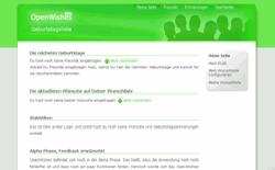 screenshot OpenWishes