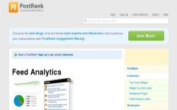 screenshot PostRank Feed Analytics