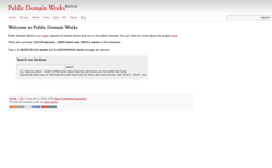 screenshot Public Domain Works