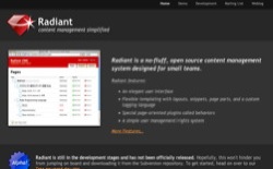 screenshot Radiant CMS