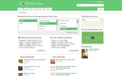 screenshot Recetas y Vinos