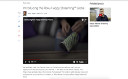 screenshot Roku Happy Streaming Socks