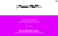 screenshot Sans Bullshit Sans