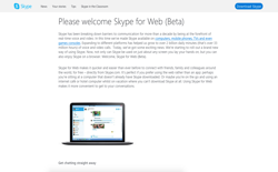 screenshot Skype for Web