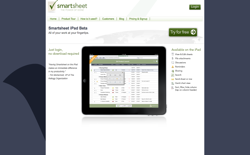 screenshot Smartsheet iPad