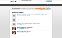 screenshot Social Answers