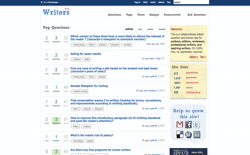 screenshot Stack Exchange Writers