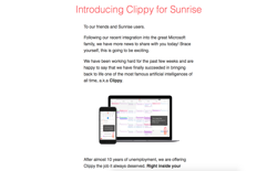 screenshot Clippy for Sunrise