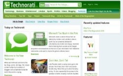 screenshot Technorati