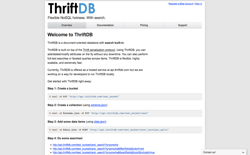 screenshot ThriftDB
