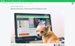 screenshot Trulia Pet Listings