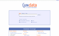 screenshot UNdata