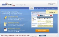 screenshot WebNotes
