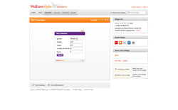 screenshot Wolfram|Alpha BAC Calculator