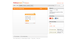 screenshot Wolfram|Alpha Color of your birthday date