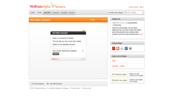screenshot Wolfram|Alpha Dark Matter Calculator