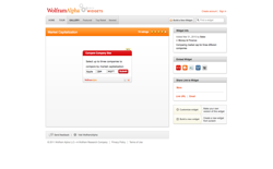 screenshot Wolfram|Alpha Market Capitalization