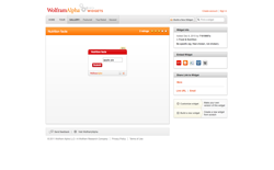 screenshot Wolfram|Alpha Nutrition Facts