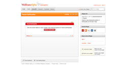 screenshot Wolfram|Alpha Recent Earthquakes
