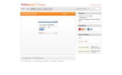 screenshot Wolfram|Alpha unix timestamp converter