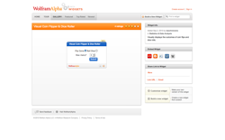 screenshot Wolfram|Alpha Visual Coin Flipper and Dice Roller