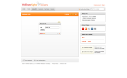 screenshot Wolfram|Alpha Website Info
