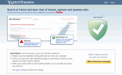 screenshot Yahoo SearchScan