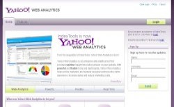 screenshot Yahoo! Web Analytics